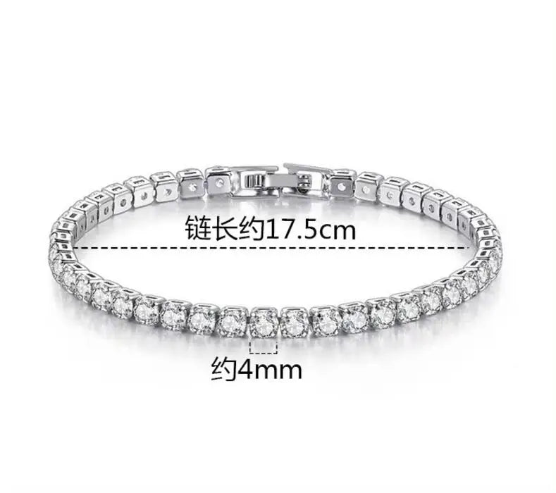 Real Moissanite Bracelet S925 Sterling Silver | Luxury Jewelry