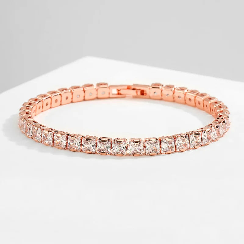 Real Moissanite Bracelet S925 Sterling Silver featuring a stunning design with sparkling stones.