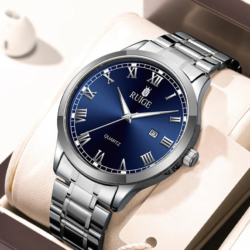 Luxury Blue Stainless Steel Watch: A Perfect Blend of Style & Precision ⌚✨