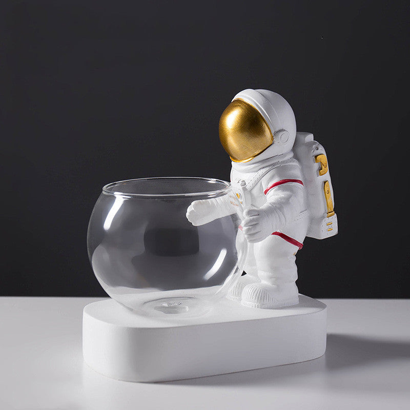Creative Astronaut Hydroponic Glass Vase Decor