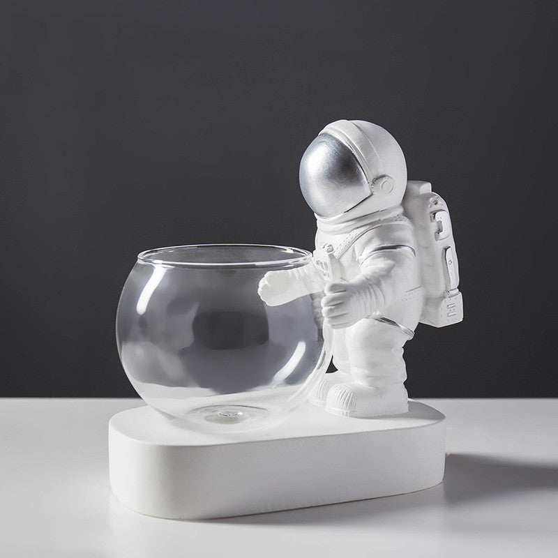 Creative Astronaut Hydroponic Glass Vase Decor