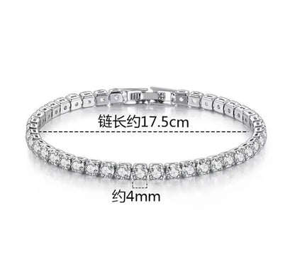 Real Moissanite Bracelet S925 Sterling Silver | Luxury Jewelry