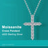 Moissanite Cross Pendant Necklace