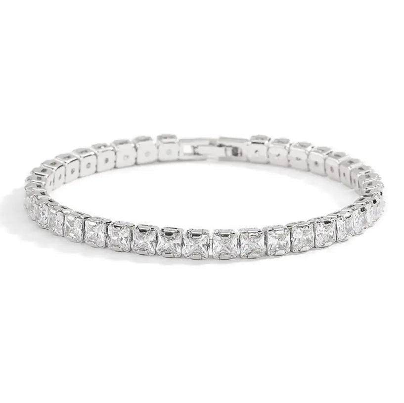 Real Moissanite Bracelet S925 Sterling Silver featuring brilliant stones and a sleek design.