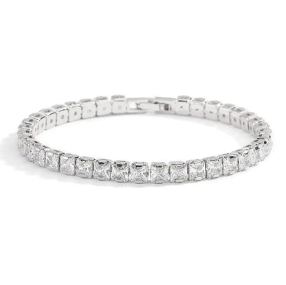 Real Moissanite Bracelet S925 Sterling Silver featuring brilliant stones and a sleek design.