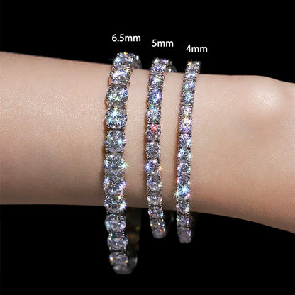 Real Moissanite Bracelet S925 Sterling Silver | Luxury Jewelry