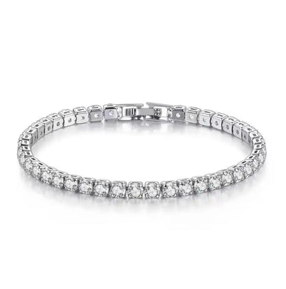 Real Moissanite Bracelet S925 Sterling Silver with brilliant gemstones and elegant design.