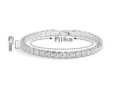 Real Moissanite Bracelet S925 Sterling Silver | Luxury Jewelry