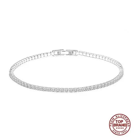 Real Moissanite Bracelet S925 Sterling Silver showcasing stunning clarity and elegance in a stylish design.