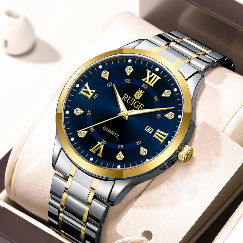 Men’s Minimalist Watch RUIGE Men’s Minimalist Roman Dial Waterproof Wa