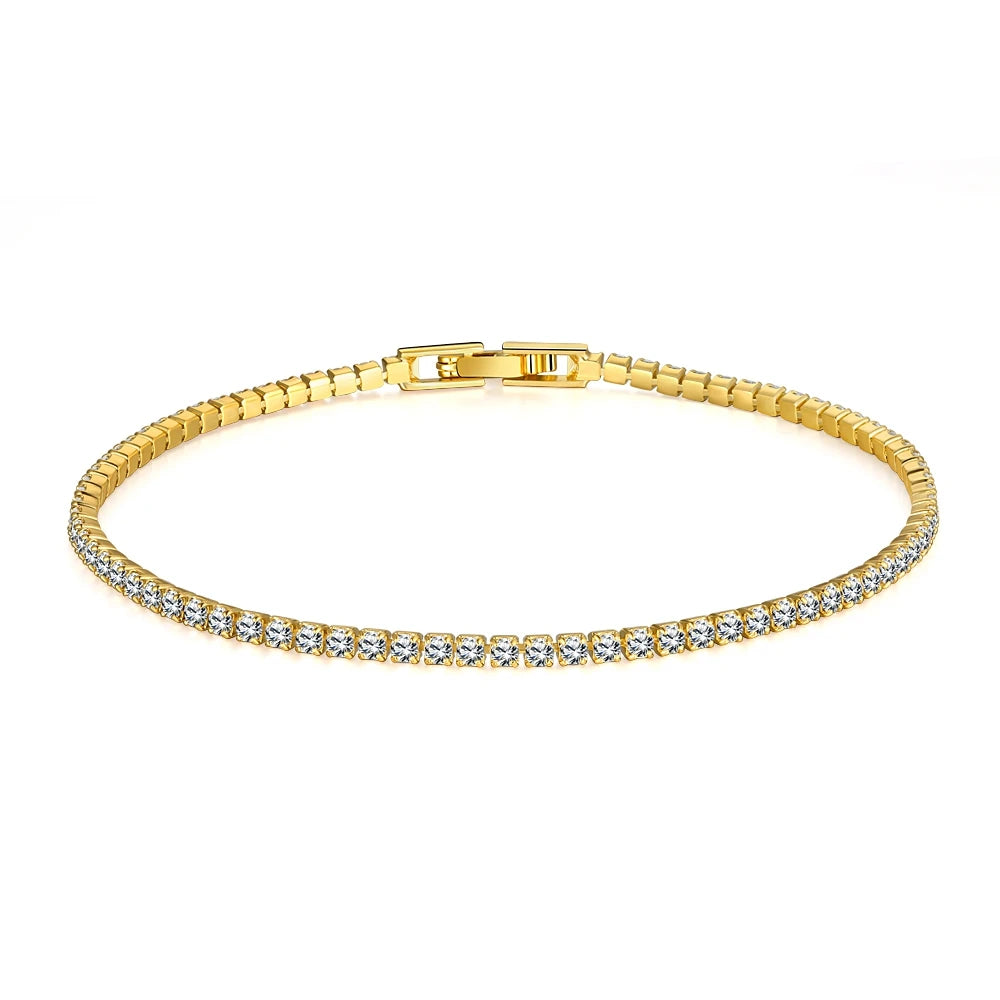 Real Moissanite Bracelet S925 Sterling Silver with sparkling diamonds set in elegant design.