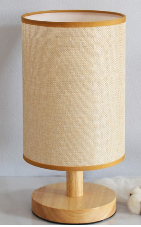 Simple and modern Nordic bedroom bedside lamp wooden dimmable LED warm light creative wooden table lamp