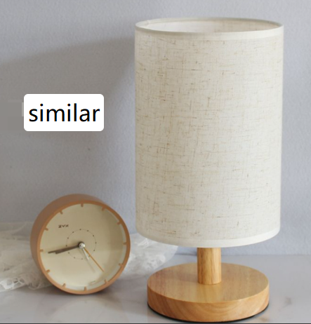 Simple and modern Nordic bedroom bedside lamp wooden dimmable LED warm light creative wooden table lamp